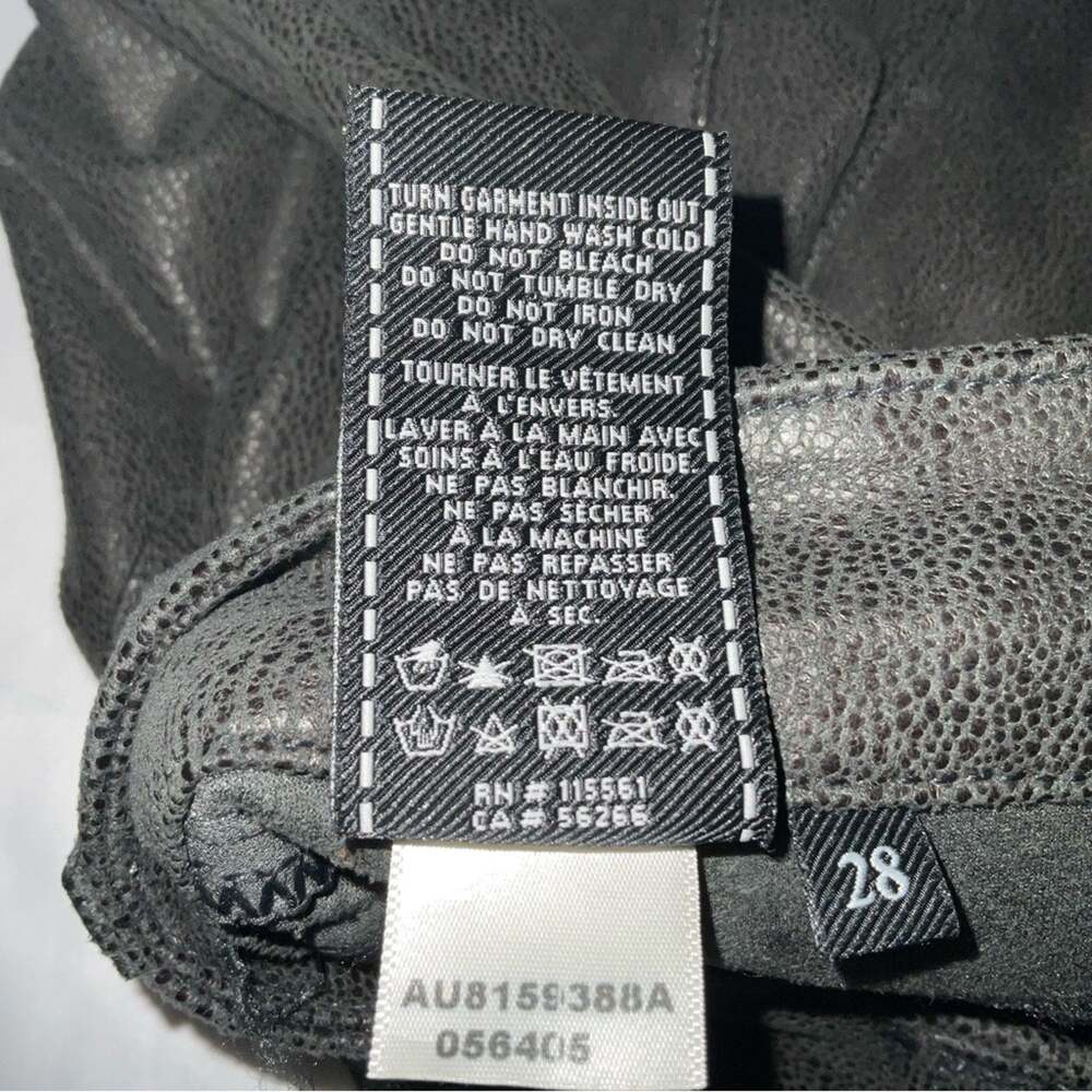 7 For All Mankind Metallic Coated High Rise Skinny Jean 28 Goth Punk Rocker Rave - Picture 13 of 13